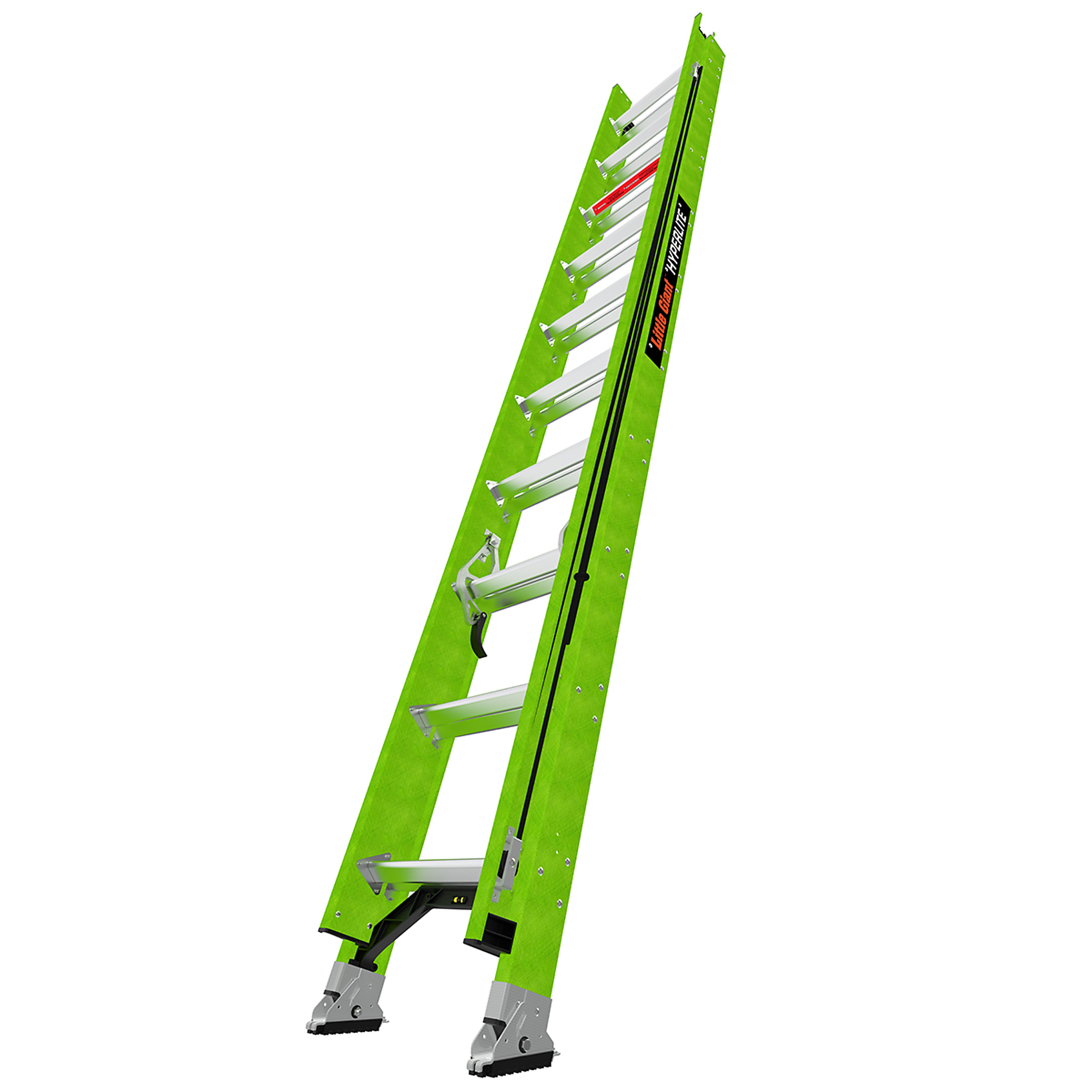Little Giant HyperLite Extension Ladder - 20ft., Fiberglass, 300-Lb. Capacity, Type 1A, Spike Feet, Model# 18720